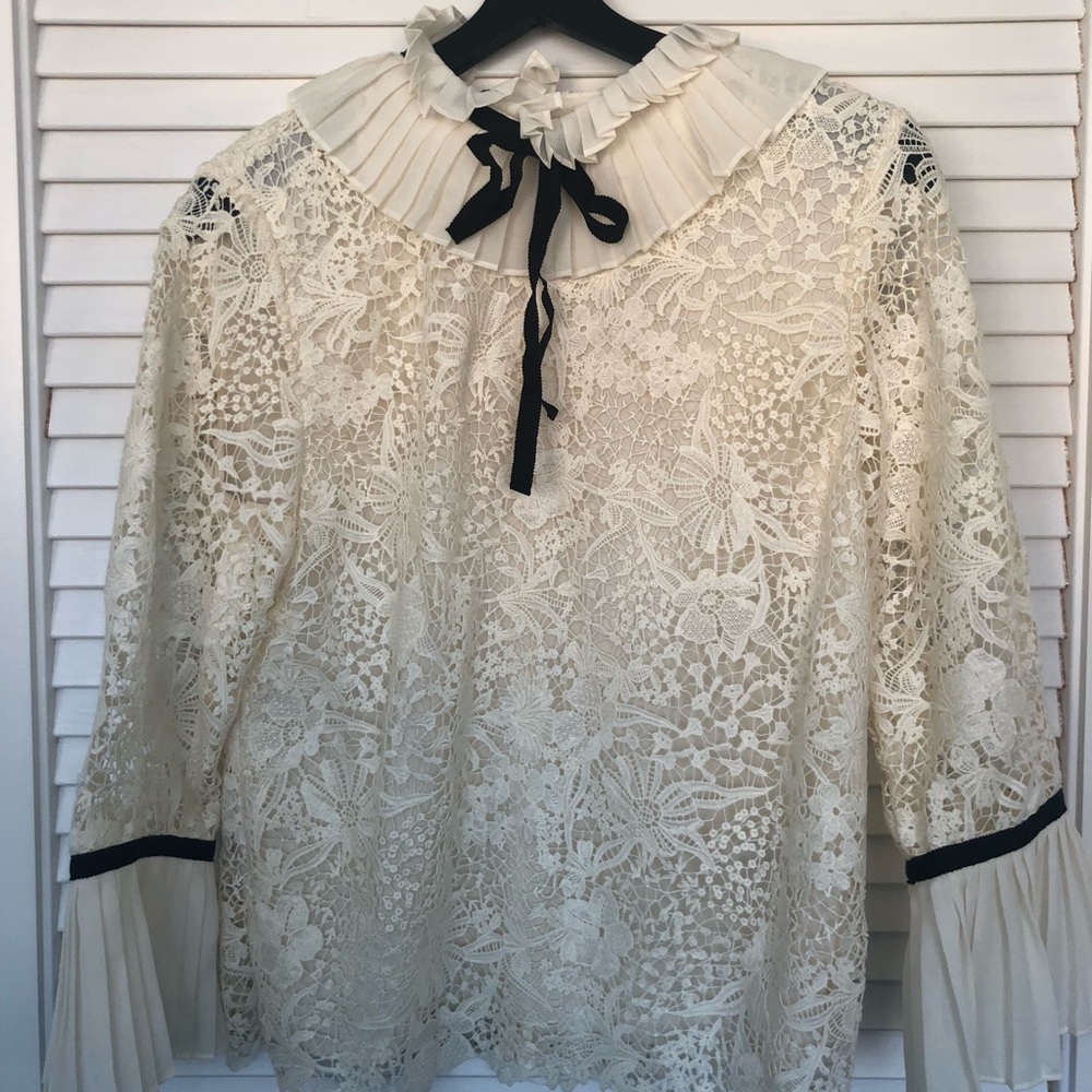 H&M X ERDEM raffle lace shirt - limited edition